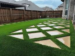 Commercial landscape artificial turf installation for Fort Worth TX businesses