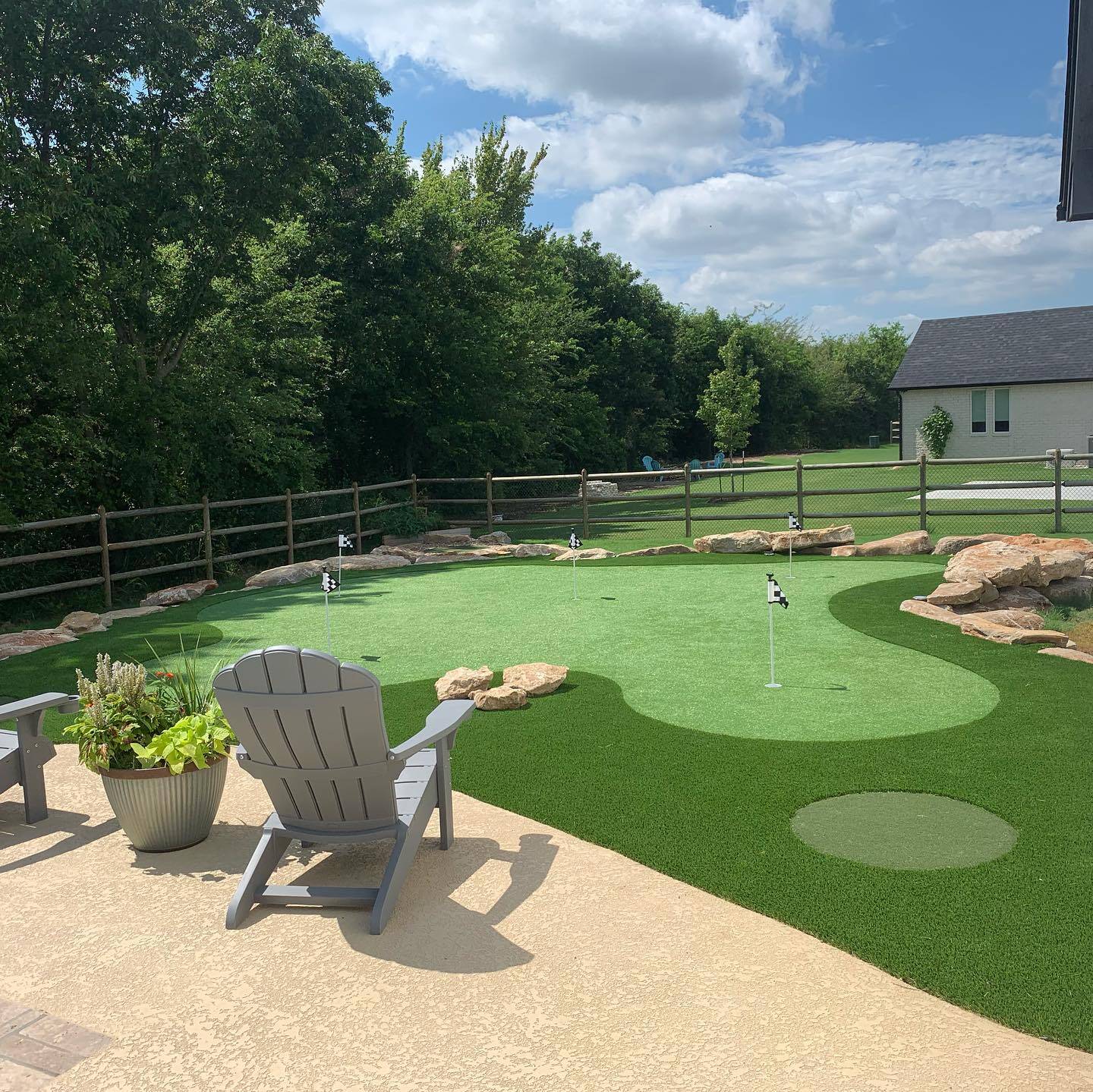 Custom putting green installation in Fort Worth TX